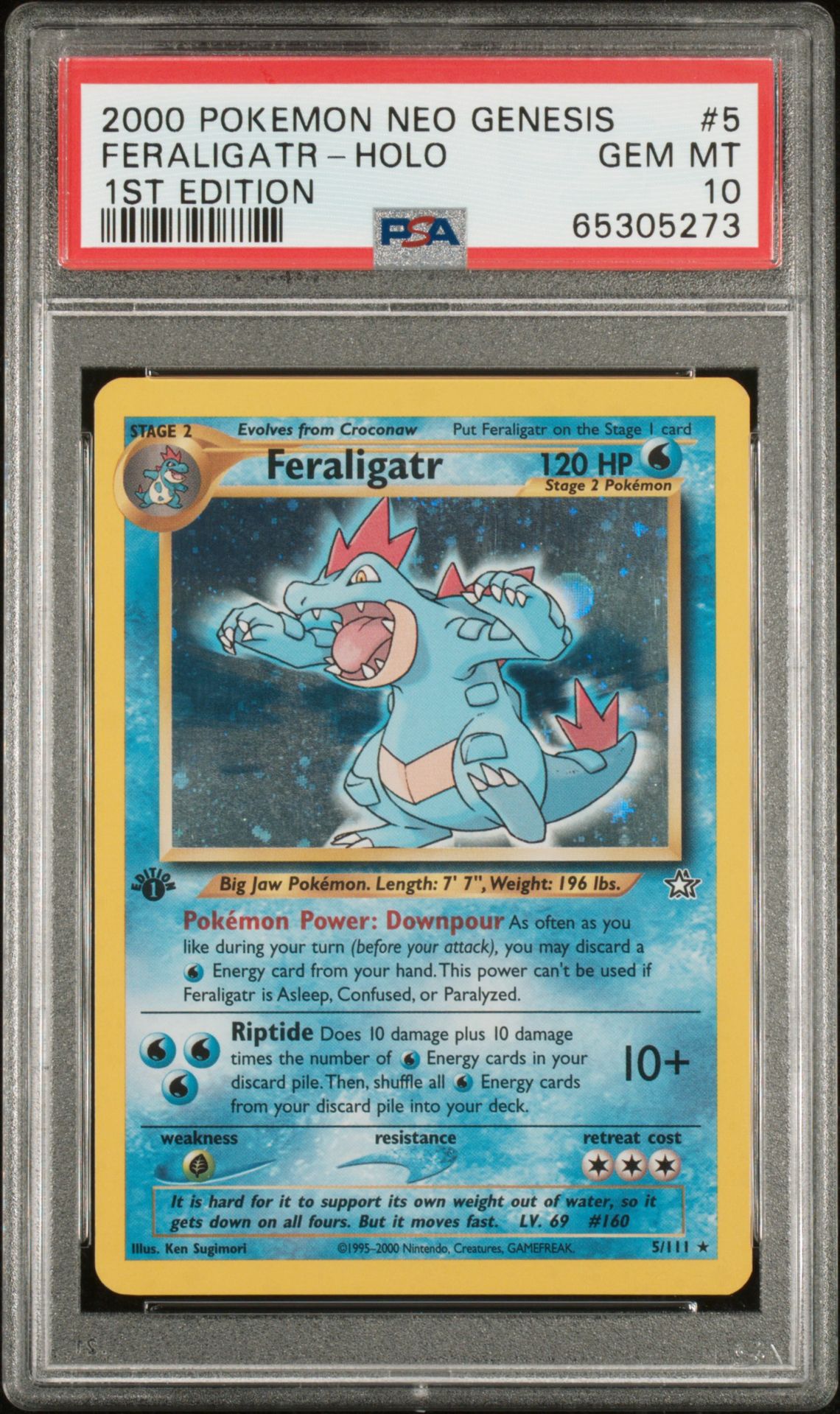 2000 Pokemon Neo Genesis Holo #5 Feraligatr-Holo front