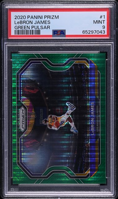 2020 Panini PANINI PRIZM GREEN PULSAR #1 Lebron James front