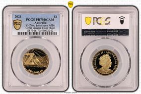 2021 $1 Z- Zinc Sunscreen AlBr Great Aussie Coin Hunt PR70DCAM