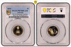 2016 $2 50 Yrs Decimal Currency PR70DCAM