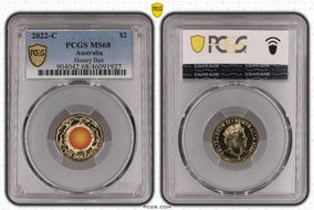 2022-C $2 Honey Bee Colorized MS68