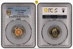 2022-C $2 Honey Bee Colorized MS68