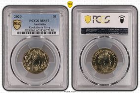 2020 $1 Kookaburra Privy CuAl MS67