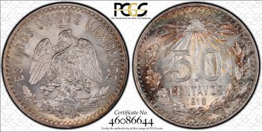 1918-M 50C KM-445  Ag MS65