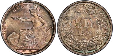 1850 A 1/2 Fr MS66