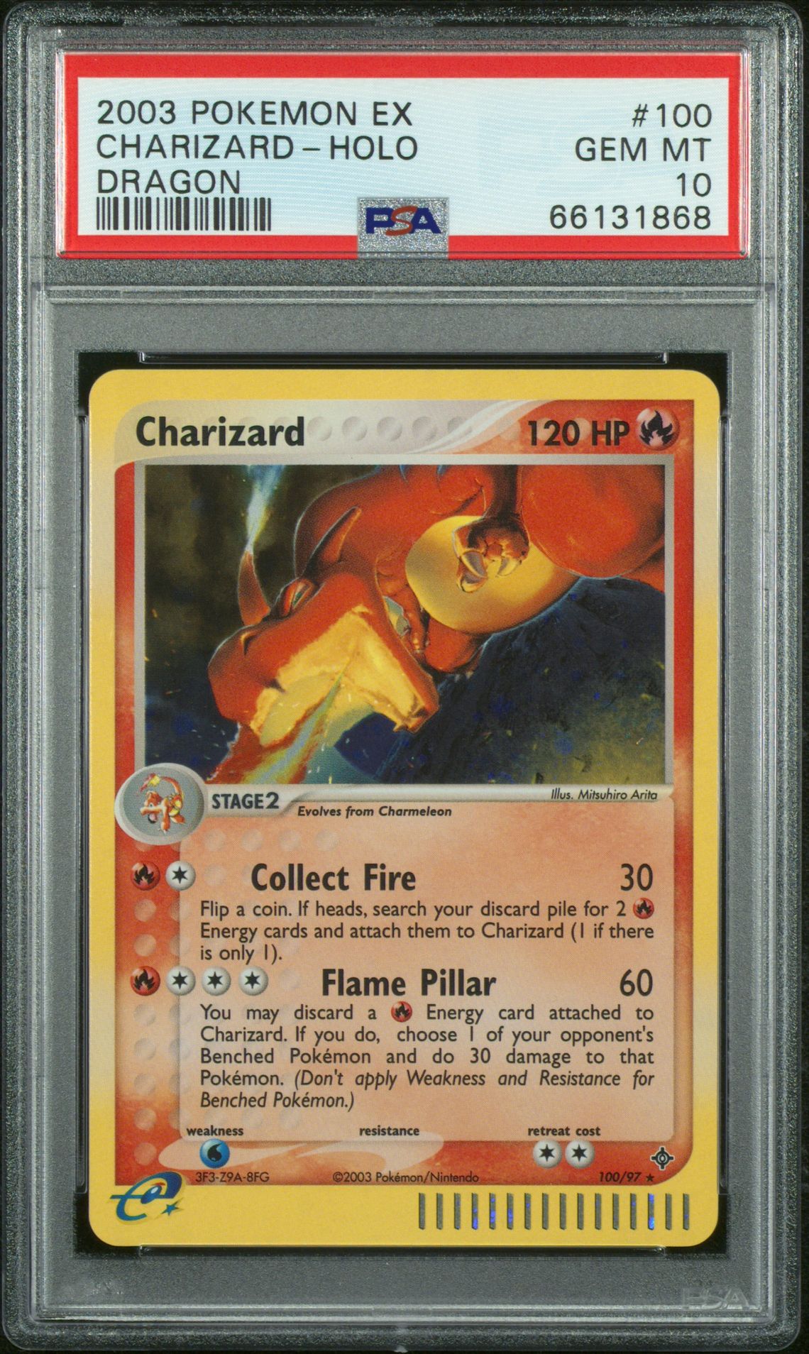 2003 Pokemon POKEMON EX DRAGON #100 Charizard-Holo front