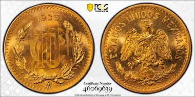 1935-Mo 10C Bronze KM-430 MS66RD