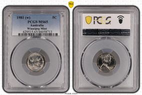 1981 (w) 5C Winnipeg Mint MS65