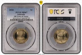 2016 $1 100 Years of Anzac MS67