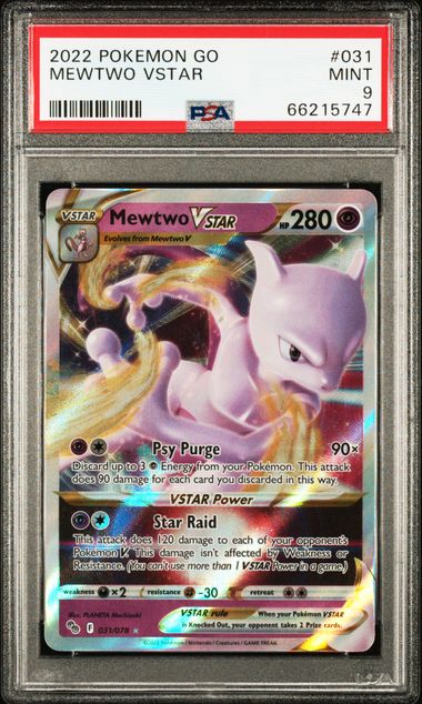 2022 Pokemon Go Japanese #073 Full Art/Mewtwo V PSA 9 on Goldin Marketplace