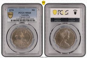 1970 50C Captain Cook MS68