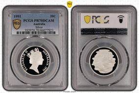 1991 20C Silver PR70DCAM