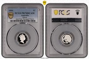 1991 1C Silver PR70DCAM