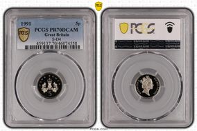 1991 5p S-D4 PR70DCAM