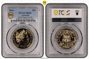 2016 50C Gilt Cu-Ni MS69