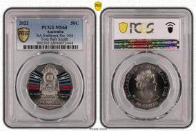 2022 50C SA Railways No. 504 Tom Barr Smith Colorized MS68
