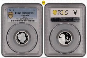 2015 $2 Silver PR70DCAM
