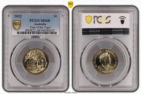 2022 $1 Year of the Tiger MS68