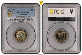 2017-C $2 Remembrance Day Colorized MS68