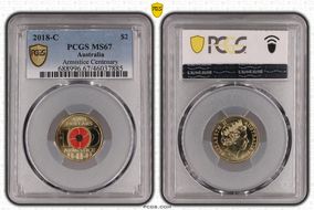 2018-C $2 Armistice Centenary Colorized MS67