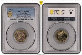 2018 $2 Queen's Coronation Colorized 30th Ann. $2 Coin MS66