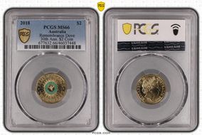 2018 $2 Remembrance Dove Colorized 30th Ann. $2 Coin MS66