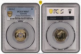 2019-C $2 Police Remembrance Colorized MS67