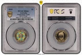 2020 $2 Paralympic Team Set to Soar - Colorized MS66