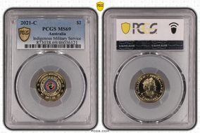 2021-C $2 Indigenous Military Service Colorized MS69