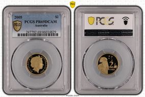 2005 $2 PR69DCAM