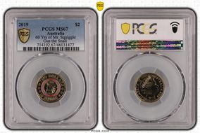 2019 $2 60 Yrs of Mr. Squiggle Gus the Snail Colorized MS67