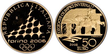 2005-R € 50 Piazza San Carlo PR69DCAM