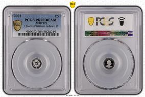 2022 £5 Queens Platinum Jubilee Pt PR70DCAM
