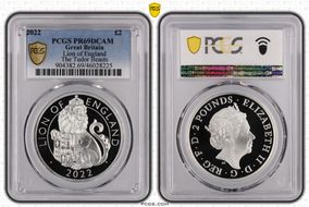 2022 £2 Lion of England The Tudor Beasts PR69DCAM