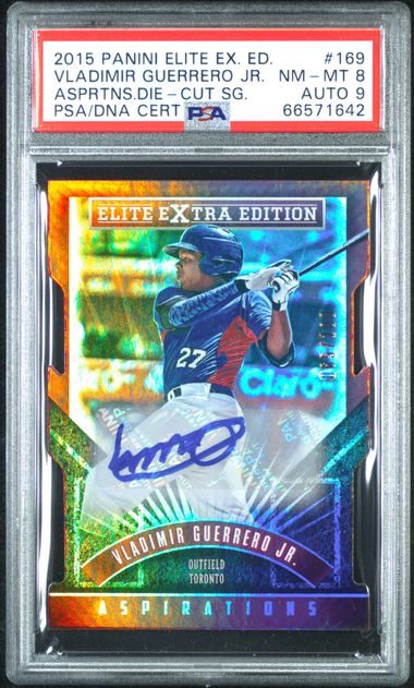 2015 Panini ASPRTNS.DIE-CUT SG.CertificationPrimary Signer (1 Signer)VLADIMIR GUERRERO JR. #169 Vladimir Guerrero Jr. front