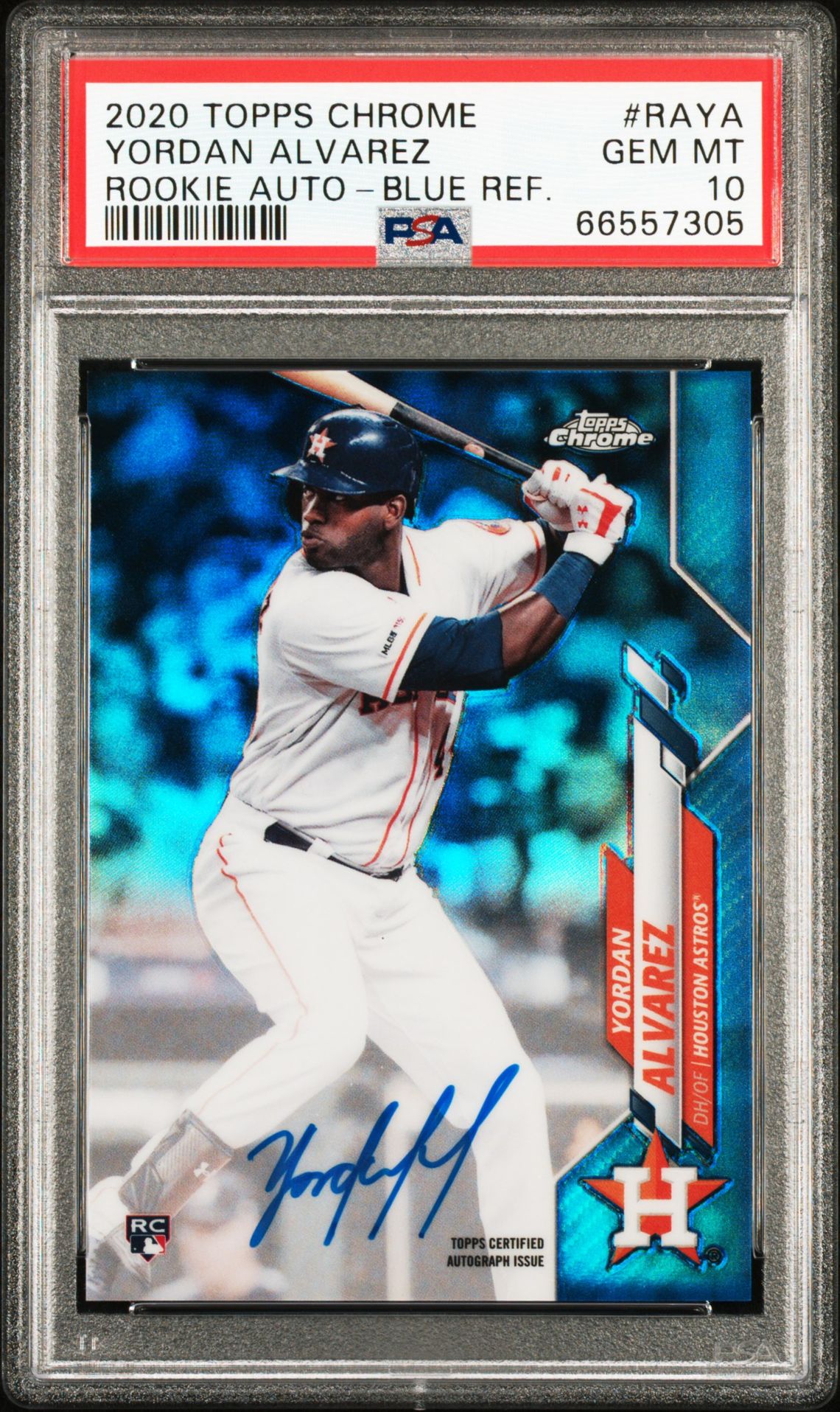 2020 Topps Topps Chrome BLUE REF. #RAYA Yordan Alvarez front