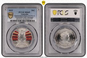 2022 50C Queensland Rail A10 No.6 Australian Rail Heritage MS69