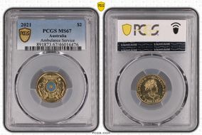 2021 $2 Ambulance Service Colorized MS67