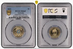 2021 $2 Ambulance Service Colorized MS65