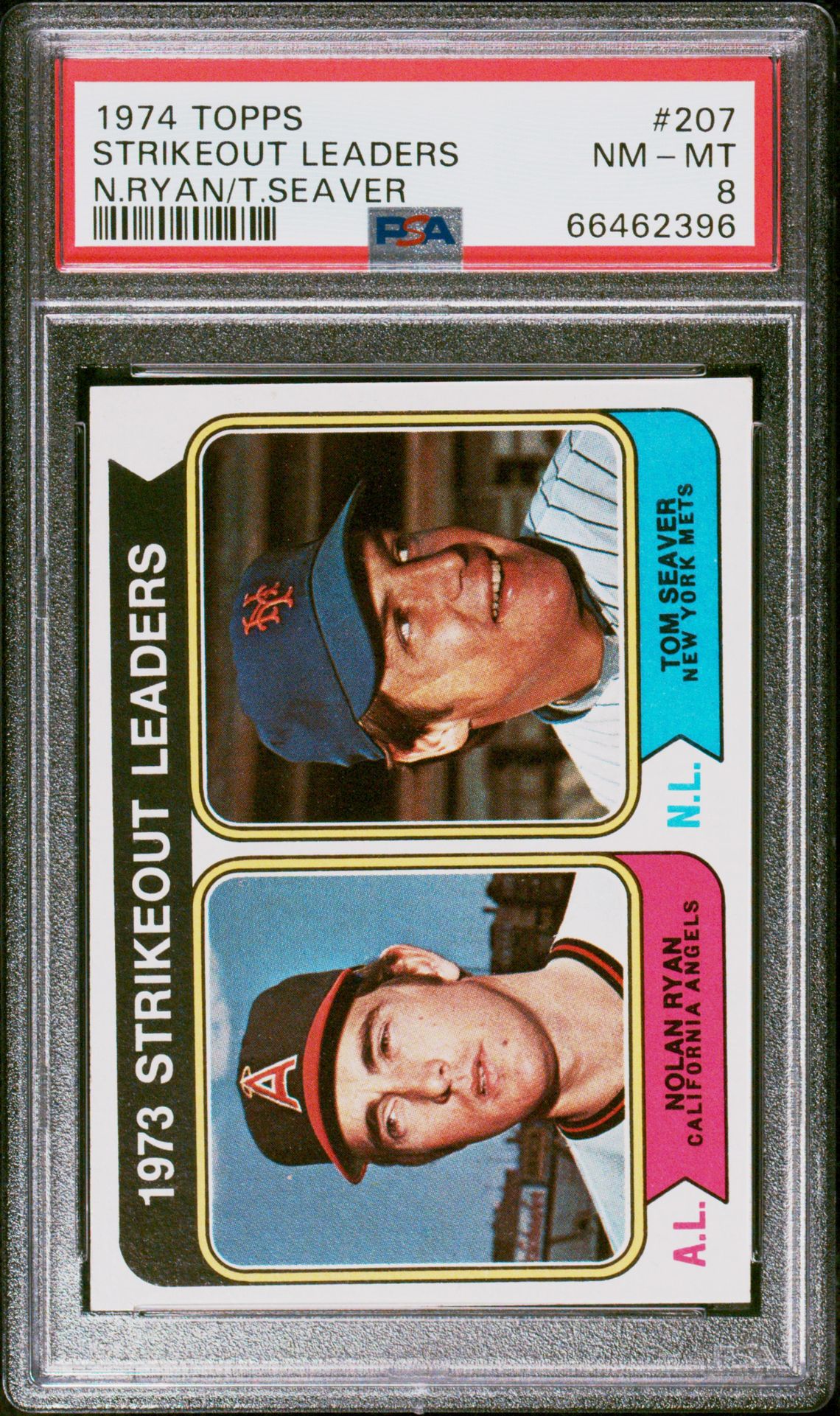 1974 Topps TOPPS N.RYAN/T.SEAVER #207 Strikeout Leaders front