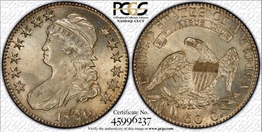 1820 50C No Serifs MS62