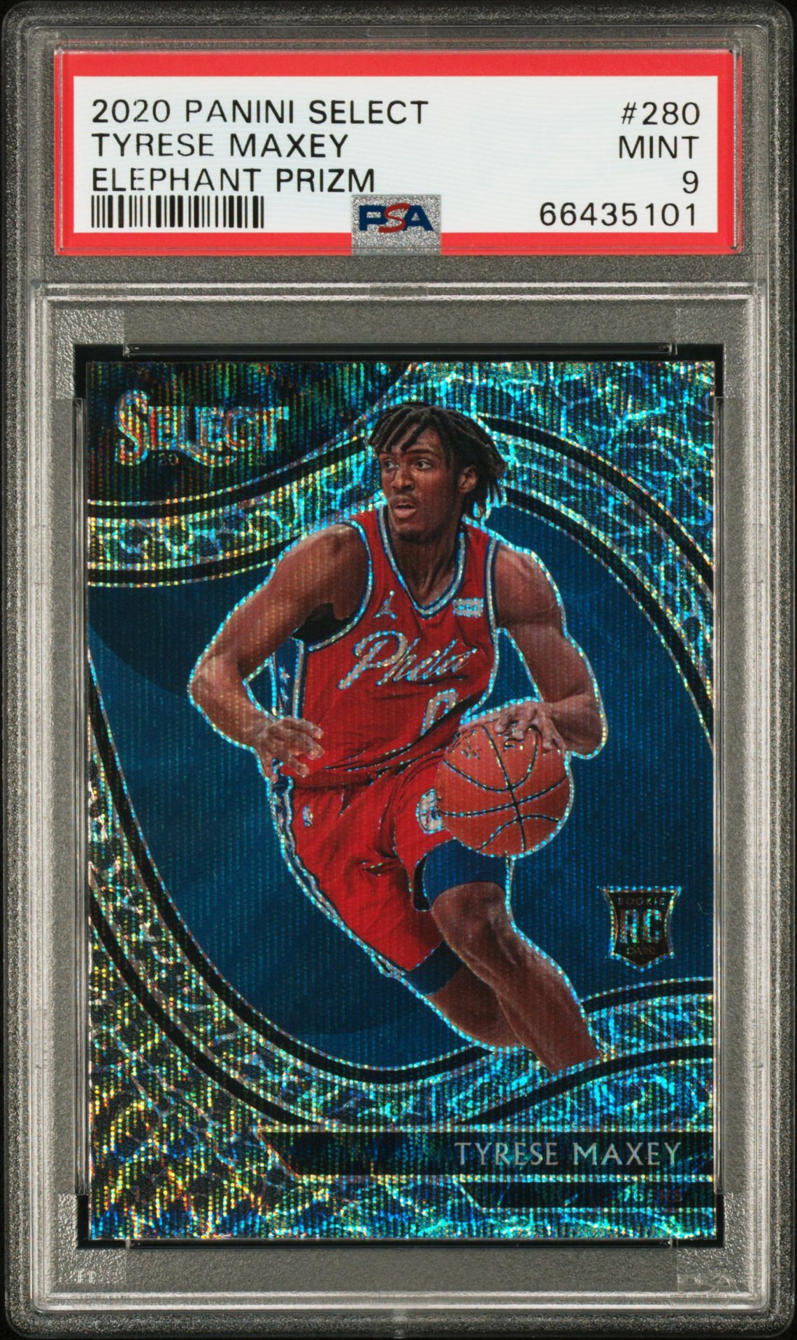 2020 Panini PANINI SELECT ELEPHANT PRIZM #280 Tyrese Maxey front