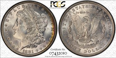 1881-O $1 MS65+