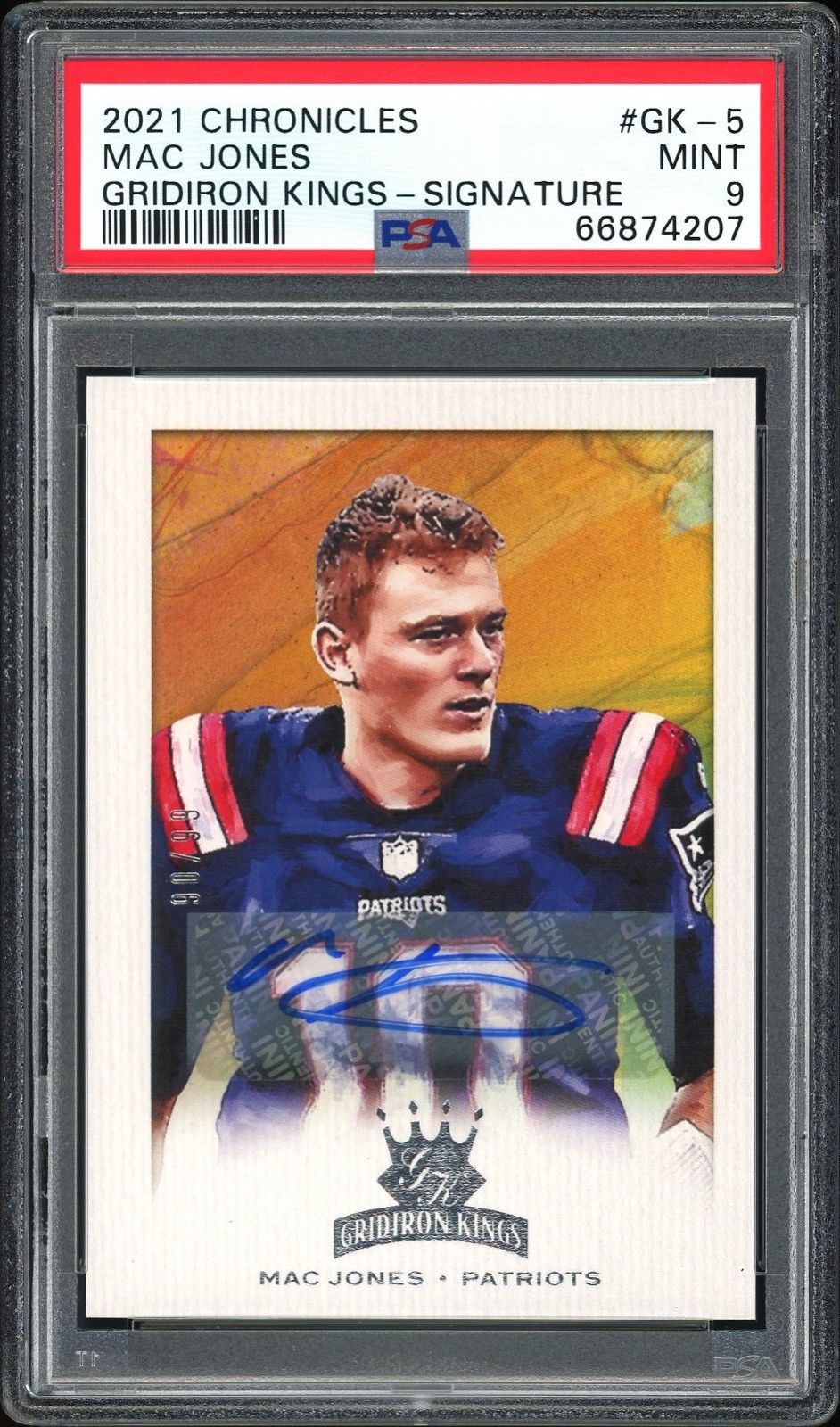 2021 Panini PANINI CHRONICLES GRIDIRON KINGS SIGNATURE #GK-5 Mac Jones front