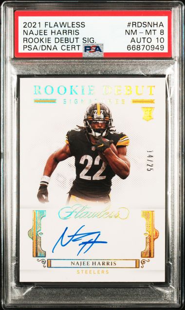 Najee Harris Pittsburgh Steelers Autographed 2021 Panini Rookies