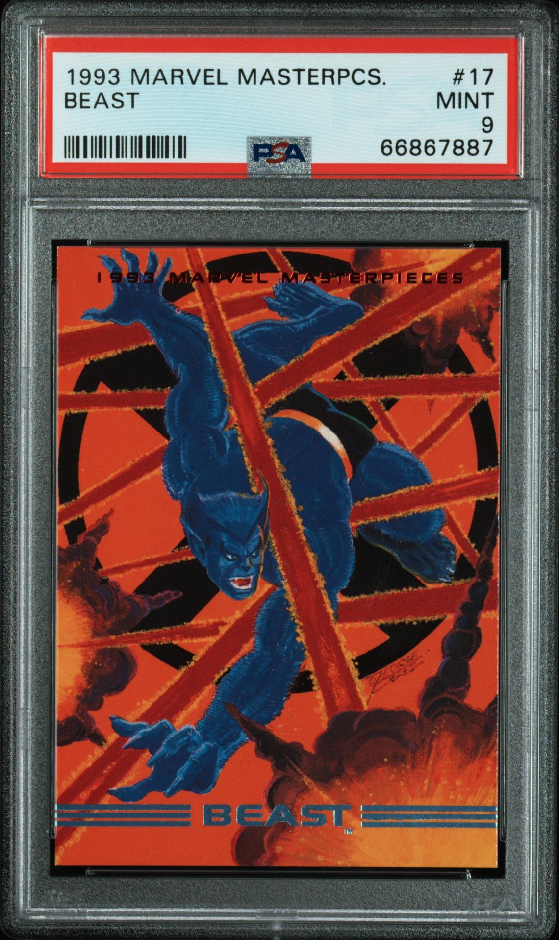 1993 Marvel MARVEL MASTERPIECES #17 Beast front