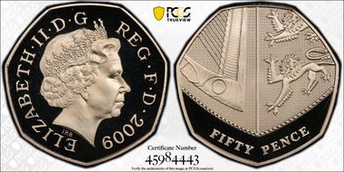 2009 50p S-H18 New Design PR69DCAM
