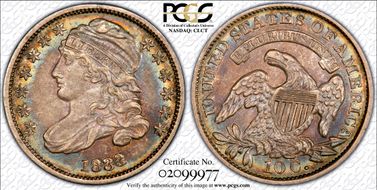 1833 10C Last 3 High AU55