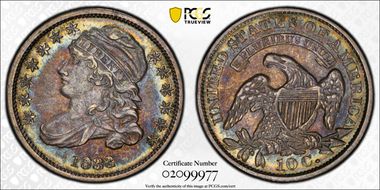1833 10C Last 3 High AU55+