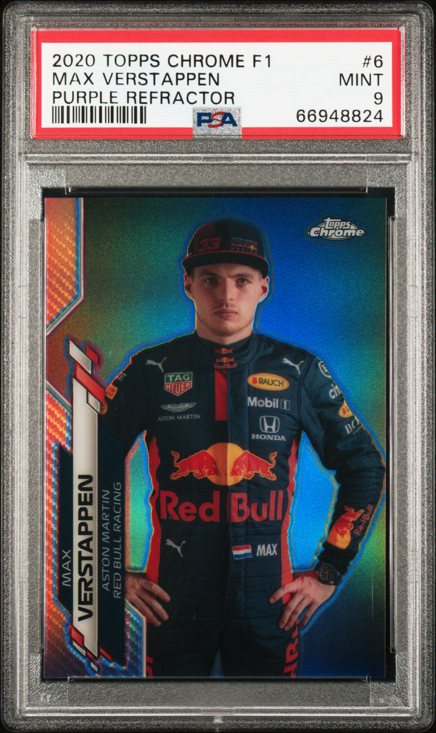 Max Verstappen 2020 Topps Chrome Formula 1 #6 Purple Refractor 